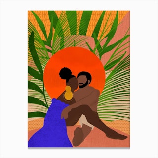 Black Love Canvas Print