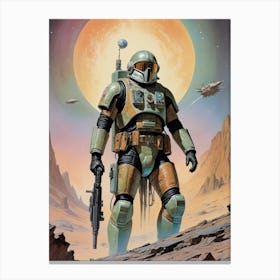 Star Wars Clone Trooper vintage retro sci-fi art Canvas Print