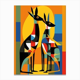 Kangaroo Abstract Pop Art 4 Canvas Print