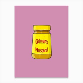 Mustard, Minimal, Design, Condiment, Kitchen, Food, Art, Print Canvas Print