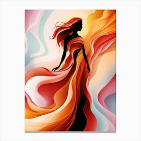 Abstract Of A Woman Canvas Print