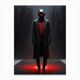 Hooded Man Print Canvas Print