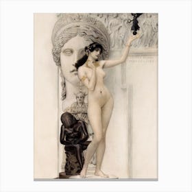 Allegory Of Sculpture (1889), Gustav Klimt Canvas Print