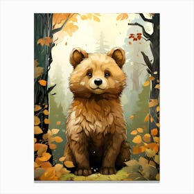 Bear In The Woods Canvas Print