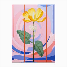 Freesia Flower 3 Hilma Af Klint Inspired Pastel Flower Painting Canvas Print