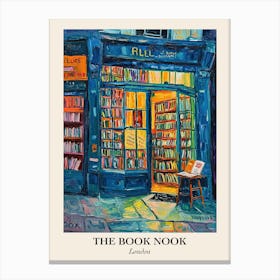 London Book Nook Bookshop 7 Poster Canvas Print