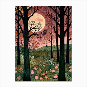 William Morris Moon In The Forest 2 Canvas Print