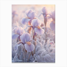 Frosty Botanical Iris 3 Canvas Print
