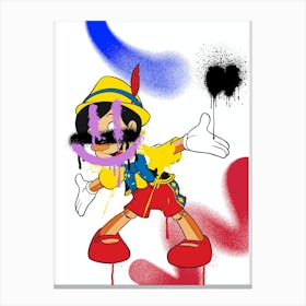 Pinocchio stret art Canvas Print