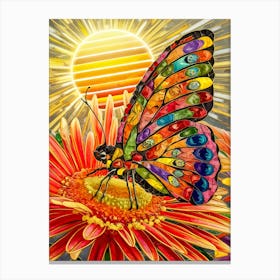 Butterfly In The Sun Canvas Print