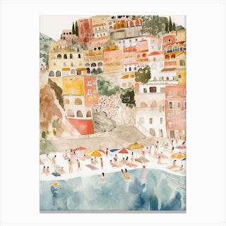 Summer In Positano Canvas Print