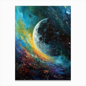 Moon And Stars Canvas Print