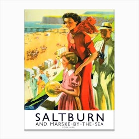 Saltburn And Marske By The Sea Canvas Print