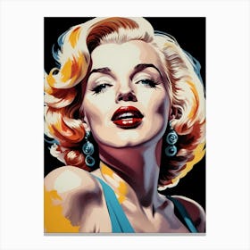 Marilyn Monroe Portrait Pop Art (8) Canvas Print