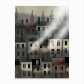 Foggy City Canvas Print