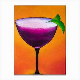 Blueberry Daiquiri Paul Klee Inspired Abstract Cocktail Poster Canvas Print