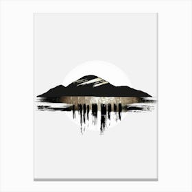 Silhouette Of A Mountain Canvas Print