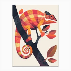 Chameleon Modern Abstract Illustration 3 Canvas Print