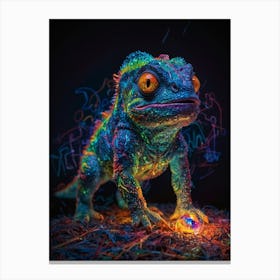 Neon Lizard Canvas Print