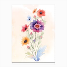 Watercolor Flowers 6 Canvas Print