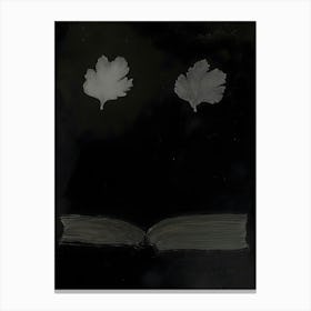 Dark Gothic Book And Leaf Canvas Print