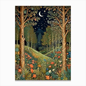 William Morris Night In The Woods 20 Canvas Print