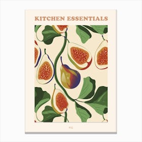 Fig Pattern Illustration 1 Poster Canvas Print