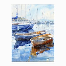 Two Boats In The Harbor 3 Canvas Print