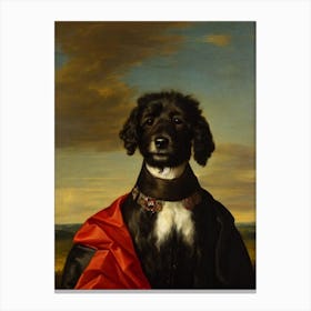 Spanish Water Dog Renaissance Portrait Oil Painting Canvas Print