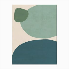 Organic Shapes - 01 Green Canvas Print