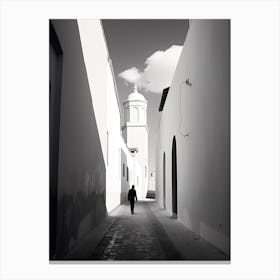 Rabat, Morocco, Spain, Black And White Photography 1 Canvas Print