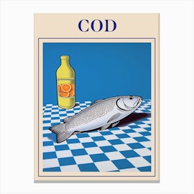Cod Seafood Poster Canvas Print