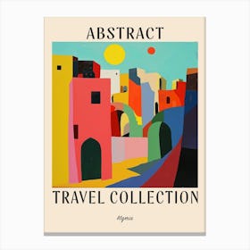 Abstract Travel Collection Poster Algeria 7 Canvas Print