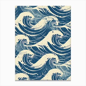 Sea Waves Pattern Canvas Print