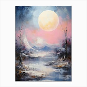 Moon Abstract Minimalist 4 Canvas Print