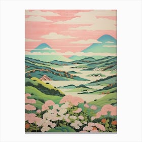 Mount Kuju In Oita, Japanese Landscape 4 Canvas Print