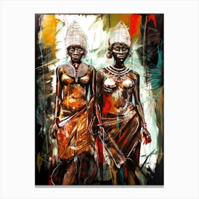 Tribal Sisters - Two African Women Canvas Print