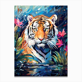 Tiger Art In Impressionism Style 1 Canvas Print