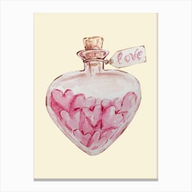 Love In A Bottle Canvas Print