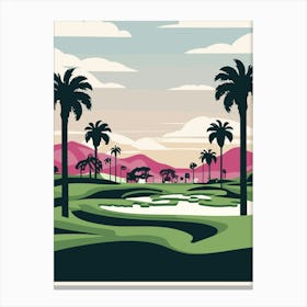 Golf Course Vector Illustration Canvas Print