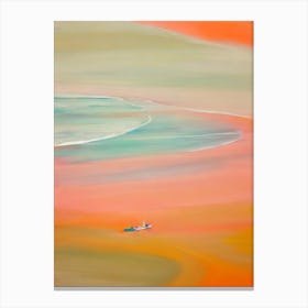 Orient Bay Beach, St Martin Pink & Orange Millenial Canvas Print