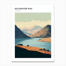 The Lake Districts Ullswater Way England 1 Hiking Trail Landscape Poster Canvas Print
