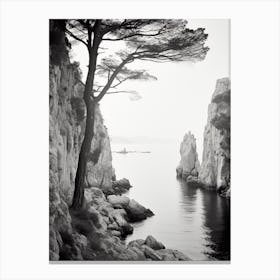 Capri, Italy, Black And White Photography 4 Canvas Print