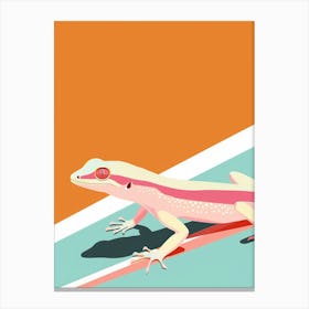 Malaysian Cat Gecko Abstract Modern Illustration 2 Canvas Print