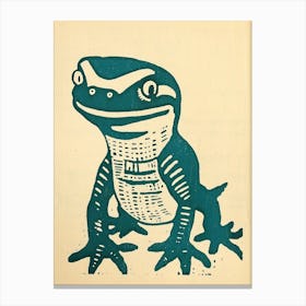 Tokay Gecko Lizard Block Colour 3 Canvas Print