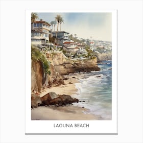 Laguna Beach Watercolor 1travel Poster Canvas Print