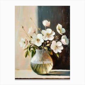 Oil Painting Still Life With Flowers 1 Canvas Print