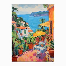 Amalfi Coast Italy 1 Fauvist Painting Canvas Print