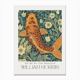 William Morris Koi Fish Canvas Print