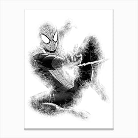 Spider Man Cartoon Sketch Canvas Print